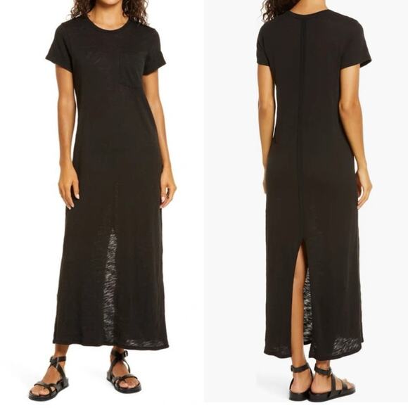 ATM Anthony Thomas Melillo Black Casual Cotton T-Shirt Maxi Dress - Small - Picture 1 of 9